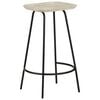 vidaXL Bar Stool Set of 4 Bleached wood, Black Solid mango wood, Iron