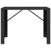 vidaXL Bar Table With Glass Top Black