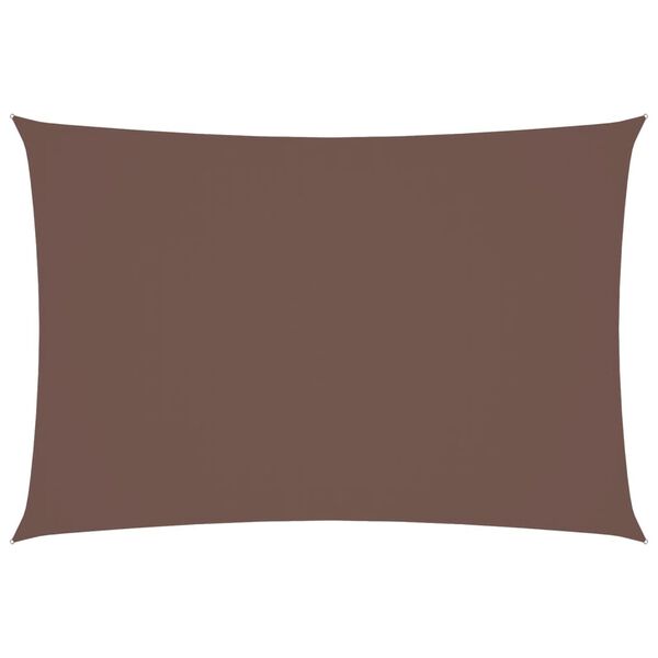 vidaXL Sunshade Sail Oxford Fabric Rectangular 8.2x14.8' Brown