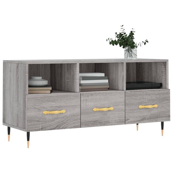 vidaXL TV Cabinet Grey Sonoma 40.2x14.2x19.7" Engineered Wood