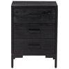 vidaXL Bedside Cabinet Set of 2 Black