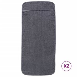 vidaXL Beach Towel Set of 2 Anthracite 84% cotton, 16% polyester