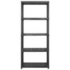 vidaXL Storage Shelf 5-Tier Black 111.8x15.0x66.9" Plastic (4x147684)