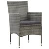 vidaXL Garden Sofa Set Grey and dark grey