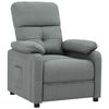 vidaXL Recliner Chair Dark Grey Fabric (100% polyester), Metal, Solid Wood
