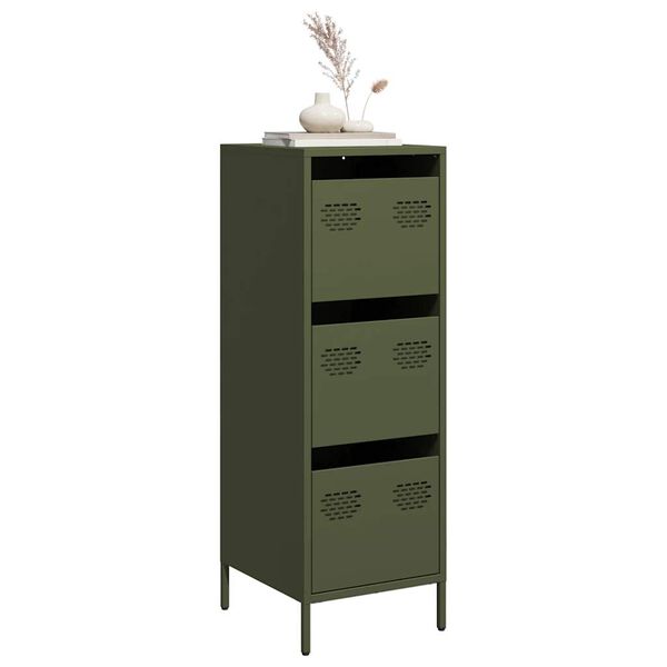 vidaXL Highboard Olive Green Cold-Rolled Steel 40.7 in Tall Highboard