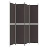 vidaXL 4-Panel Room Divider Brown 78.7"x86.6" Fabric