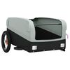 vidaXL Bike Trailer Black and Grey 66.1 lb Iron