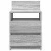 vidaXL Bedside Cabinet Set of 2 Grey Sonoma Engineered wood Medium