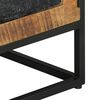 vidaXL TV Cabinet Black Solid Mango Wood Medium TV Cabinet Rectangular