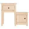 vidaXL Bedside Cabinet Set of 2 Pine Solid pine wood Standard