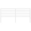 vidaXL Headboard White Powder-Coated Steel 76 in Durable Headboard