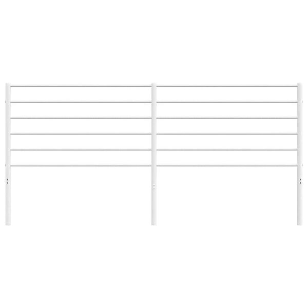 vidaXL Headboard White Powder-Coated Steel 76 in Durable Headboard