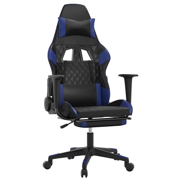vidaXL Gaming Chair Black and Blue