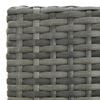vidaXL Garden Bar Set Grey PE rattan, steel, polyester fabric Footrest