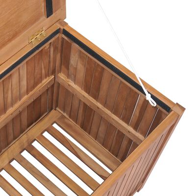 vidaXL Patio Storage Box 47.2"x19.7"x22.8" Solid Teak Wood