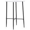 vidaXL Bar Set Black, White Plastic, MDF, Powder-Coated Steel Standard