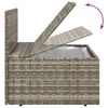 vidaXL Middle Sofa Grey PE rattan 22.4x22.4x22.0 in Adjustable Feet