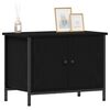 vidaXL TV Cabinet Black Oak 23.62 x 13.78 x 17.72 in Engineered Wood