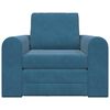 vidaXL Sofa Bed Blue 38.58 x 27.95 x 32.68 in Velvet