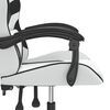 vidaXL Gaming Chair White and Black Faux Leather