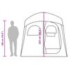 vidaXL Shower Tent 2-Person Grey and Orange Waterproof
