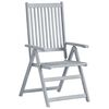vidaXL Garden Chair Set of 6 Grey Solid acacia wood Medium Foldable