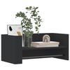 vidaXL Wall Shelf Black Engineered wood Medium Wall Shelf Rectangular