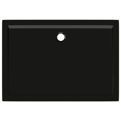 vidaXL Rectangular ABS Shower Base Tray Black 27.6"x39.4"