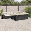 vidaXL Garden Sofa Set Black Poly Rattan Large Garden Sofa Set