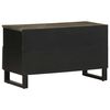vidaXL TV Cabinet Black Solid Mango Wood Medium TV Cabinet Rectangular