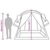 vidaXL Family Tent Tunnel 8-Person Grey and Orange Waterproof