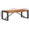 vidaXL Coffee Table Natural wood color Solid acacia wood, powder-coated iron
