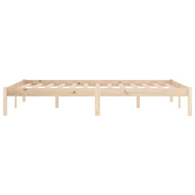 vidaXL Bed Frame 76"x79.9" Solid Wood Pine King