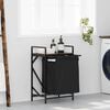 vidaXL Laundry Basket 1 Compartment with Shelf Smoked Oak