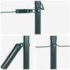 vidaXL Fence Posts Manual 13 pcs Green Ø32mm 50 cm Galvanized steel