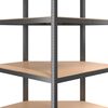 vidaXL 4-Layer Shelves 3 pcs Anthracite Steel&Engineered Wood