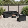 vidaXL Garden Sofa Set Black