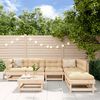 vidaXL Garden Lounge Set Natural wood finish Solid Pine wood, Plywood