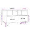 vidaXL TV Cabinet Concrete Gray Engineered Wood 31.5 x 14.2 x 19.7 in