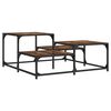 vidaXL Coffee Table Smoked Oak Engineered Wood, Metal