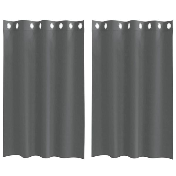 vidaXL Voile Curtains with Grommets 2 pcs Dark Grey 55.1x68.9"