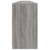 vidaXL Sideboard Grey sonoma Engineered wood, glass Large Sideboard