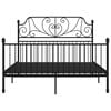 vidaXL Bed Frame Black Powder-coated metal Full Durable Bed Frame