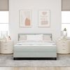 vidaXL LED Box Spring Bed Light Grey 62.99 x 78.74 in Velvet