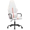 vidaXL Gaming Chair White and Pink PVC, Cotton, Polyester, Metal, Plywood