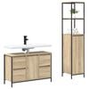 vidaXL Bathroom Furniture Set with Drawer 2 pcs Sonoma Oak and Black