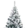 vidaXL Artificial Christmas Tree White 70.9" PVC and Steel and Plastic