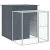 vidaXL Chicken Cage Anthracite Galvanized Steel Large Durable