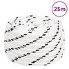 vidaXL Braided Boat Rope White 0.63 "x82.0 ' Polyester